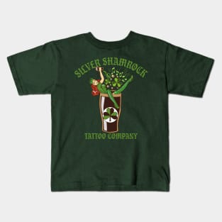 Silver Shamrock Tattoo Company Man's Ruin Shop Style Kids T-Shirt